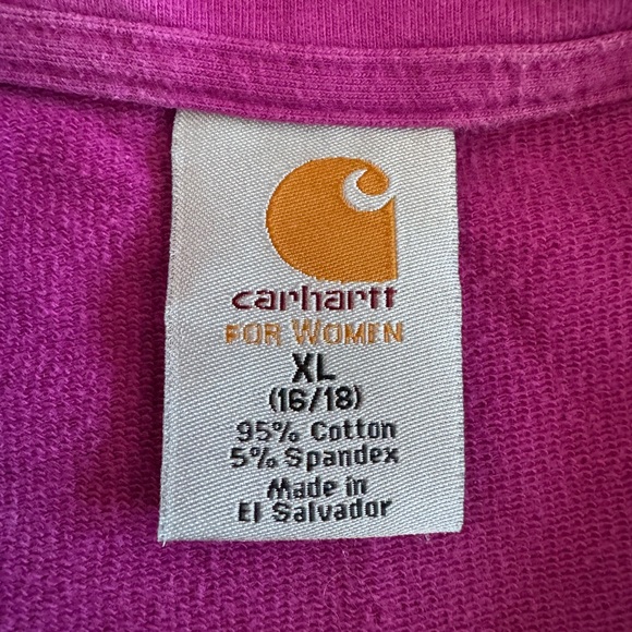 Carhartt Full Zip Workwear Sweatshirt Casual Athleisure Lounge Magenta Purple XL - Picture 3 of 5